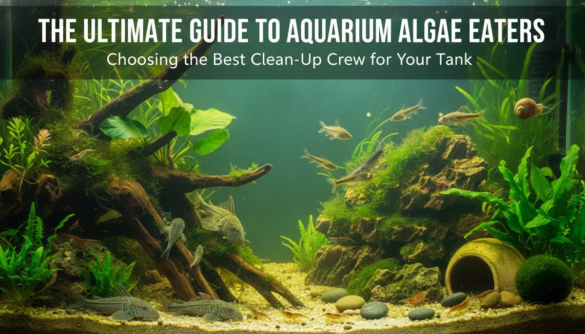 The Ultimate Guide to Aquarium Algae Eaters: Choosing the Best Clean-Up Crew for Your Tank visual summary